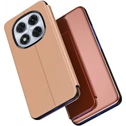 Coque à rabat Phonesta Smart Mirror View pour Xiaomi Redmi Note 14 Pro 5G / Xiaomi Poco X7 - Or rose