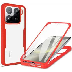 Coque intégrale Phonesta Slim Protect 360 protecteur d'écran pour Xiaomi 15 - Rouge