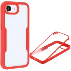 Coque intégrale Phonesta Slim Protect 360 protecteur d'écran pour Apple iPhone 17e/16e - Rouge