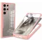 Coque intégrale Phonesta Slim Protect 360 protecteur d'écran pour Samsung Galaxy S25 Ultra - Rose