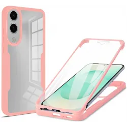 Coque intégrale Phonesta Slim Protect 360 protecteur d'écran pour Samsung Galaxy S25 Edge - Rose