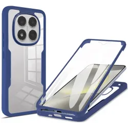 Coque intégrale Phonesta Slim Protect 360 protecteur d'écran pour Xiaomi Redmi Note 14 Pro 5G/14 Pro Plus / Xiaomi Poco X7 - Bleu