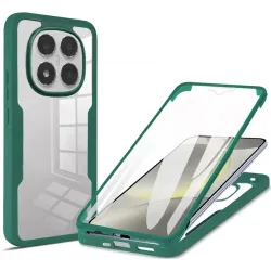 Coque intégrale Phonesta Slim Protect 360 protecteur d'écran pour Xiaomi Redmi Note 14 Pro 5G/14 Pro Plus / Xiaomi Poco X7 - Vert