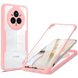 Coque intégrale Phonesta Slim Protect 360 protecteur d'écran pour Realme 14 Pro - Rose