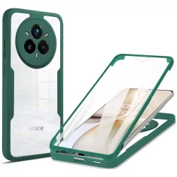 Coque intégrale Phonesta Slim Protect 360 protecteur d'écran pour Realme 14 Pro Plus - Vert