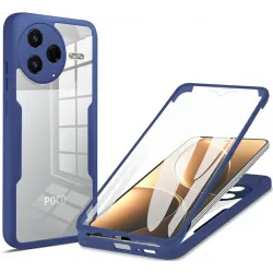 Coque intégrale Phonesta Slim Protect 360 protecteur d'écran pour Xiaomi Poco F7 Pro - Bleu