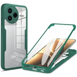 Coque intégrale Phonesta Slim Protect 360 protecteur d'écran pour Xiaomi Poco F7 Pro - Vert