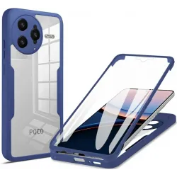 Coque intégrale Phonesta Slim Protect 360 protecteur d'écran pour Xiaomi Poco F7 Ultra - Bleu