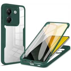 Coque intégrale Phonesta Slim Protect 360 protecteur d'écran pour Xiaomi Poco M7 Pro - Vert