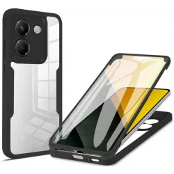 Coque intégrale Phonesta Slim Protect 360 protecteur d'écran pour Xiaomi Poco M7 Pro - Noir