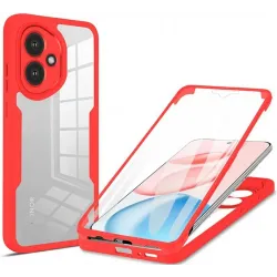 Coque intégrale Phonesta Slim Protect 360 protecteur d'écran pour HONOR 400 - Rouge