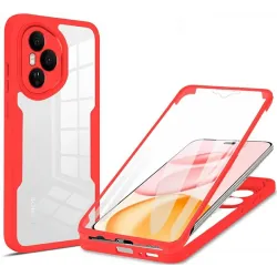 Coque intégrale Phonesta Slim Protect 360 protecteur d'écran pour HONOR 400 Pro - Rouge