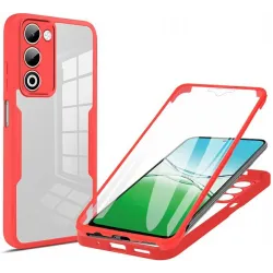 Coque intégrale Phonesta Slim Protect 360 protecteur d'écran pour Oppo A5/A5m - Rouge