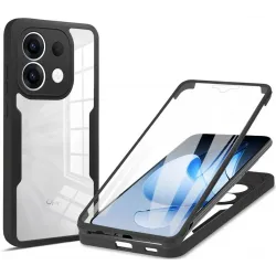 Coque intégrale Phonesta Slim Protect 360 protecteur d'écran pour Oppo Reno13 - Noir