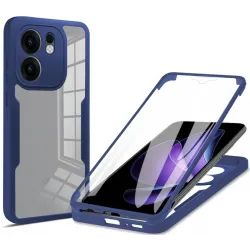 Coque intégrale Phonesta Slim Protect 360 protecteur d'écran pour Oppo Reno13 F 4G/5G / Reno13 FS 5G - Bleu