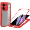 Coque intégrale Phonesta Slim Protect 360 protecteur d'écran pour Oppo Reno13 F 4G/5G / Reno13 FS 5G - Rouge