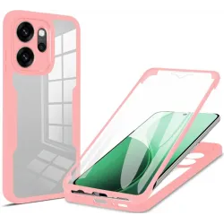 Coque intégrale Phonesta Slim Protect 360 protecteur d'écran pour Oppo Reno14 F/FS - Rose