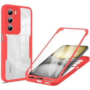 Coque intégrale Phonesta Slim Protect 360 protecteur d'écran pour Realme 14x / C75 - Rouge