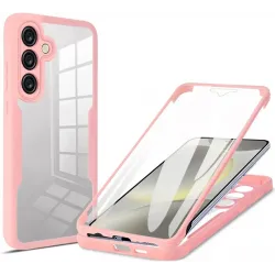 Coque intégrale Phonesta Slim Protect 360 protecteur d'écran pour Samsung Galaxy A15 4G/5G - Rose