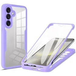 Coque intégrale Phonesta Slim Protect 360 protecteur d'écran pour Samsung Galaxy S25 Plus/S24 Plus - Violet