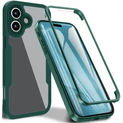 Coque intégrale Phonesta Slim Protect 360 protecteur d'écran pour Apple iPhone 17 - Vert