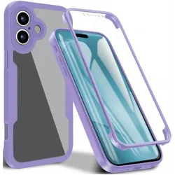 Coque intégrale Phonesta Slim Protect 360 protecteur d'écran pour Apple iPhone 17 - Violet