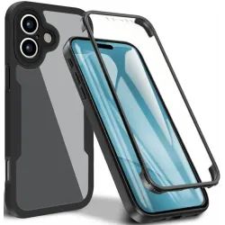 Coque intégrale Phonesta Slim Protect 360 protecteur d'écran pour Apple iPhone 17 - Noir