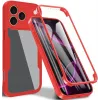 Coque intégrale Phonesta Slim Protect 360 protecteur d'écran pour Apple iPhone 17 Pro Max - Rouge