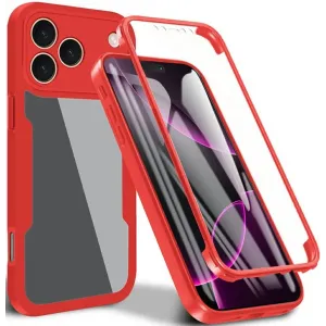 Coque intégrale Phonesta Slim Protect 360 protecteur d'écran pour Apple iPhone 17 Pro Max - Rouge
