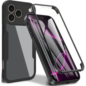 Coque intégrale Phonesta Slim Protect 360 protecteur d'écran pour Apple iPhone 17 Pro Max - Noir