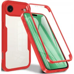Coque intégrale Phonesta Slim Protect 360 protecteur d'écran pour Apple iPhone Air - Rouge