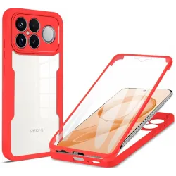Coque intégrale Phonesta Slim Protect 360 protecteur d'écran pour Xiaomi Poco F8 Ultra - Rouge