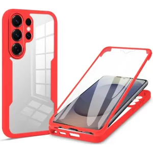 Coque intégrale Phonesta Slim Protect 360 protecteur d'écran pour Samsung Galaxy S26 Ultra - Rouge
