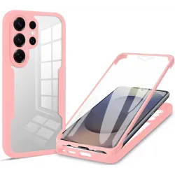 Coque intégrale Phonesta Slim Protect 360 protecteur d'écran pour Samsung Galaxy S26 Ultra - Rose