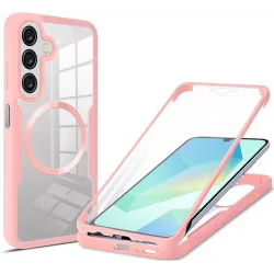 Coque intégrale Phonesta Slim Protect 360 protecteur d'écran et MagSafe pour Samsung Galaxy A17/A16 - Rose