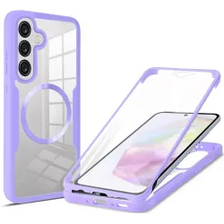 Coque intégrale Phonesta Slim Protect 360 protecteur d'écran et MagSafe pour Samsung Galaxy A36/A56 - Violet