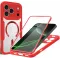 Coque intégrale Phonesta Slim Protect 360 protecteur d'écran et MagSafe pour Apple iPhone 17 Pro Max - Rouge