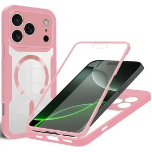 Coque intégrale Phonesta Slim Protect 360 protecteur d'écran et MagSafe pour Apple iPhone 17 Pro Max - Rose
