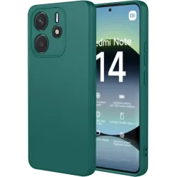 Coque arrière en silicone Phonesta Soft Silk pour Xiaomi Redmi Note 14 4G 164.8mm - Vert foncé