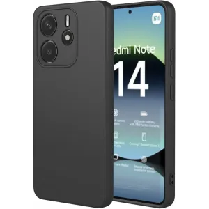 Coque arrière en silicone Phonesta Soft Silk pour Xiaomi Redmi Note 14 4G 164.8mm - Noir