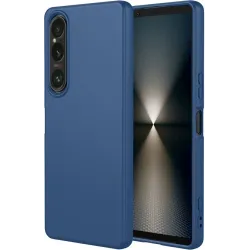 Coque arrière en silicone Phonesta Soft Silk pour Sony Xperia 1 VII - Bleu foncé