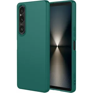 Coque arrière en silicone Phonesta Soft Silk pour Sony Xperia 1 VII - Vert foncé