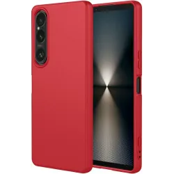 Coque arrière en silicone Phonesta Soft Silk pour Sony Xperia 1 VII - Rouge