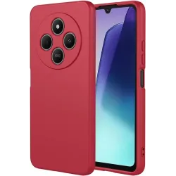 Coque arrière en silicone Phonesta Soft Silk pour Xiaomi Redmi 14C / Xiaomi Poco C75 - Rouge