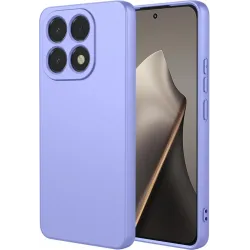 Coque arrière en silicone Phonesta Soft Silk pour Xiaomi 15T - Violet