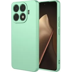 Coque arrière en silicone Phonesta Soft Silk pour Xiaomi 15T Pro - Vert matcha