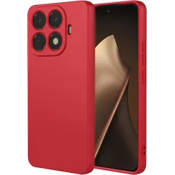 Coque arrière en silicone Phonesta Soft Silk pour Xiaomi 15T Pro - Rouge
