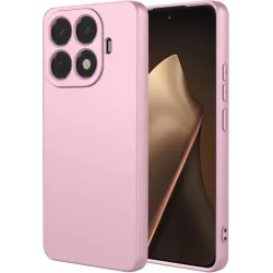 Coque arrière en silicone Phonesta Soft Silk pour Xiaomi 15T Pro - Rose
