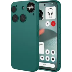 Coque arrière en silicone Phonesta Soft Silk pour Nothing Phone (3) - Vert foncé