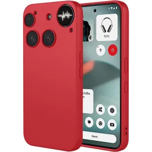 Coque arrière en silicone Phonesta Soft Silk pour Nothing Phone (3) - Rouge